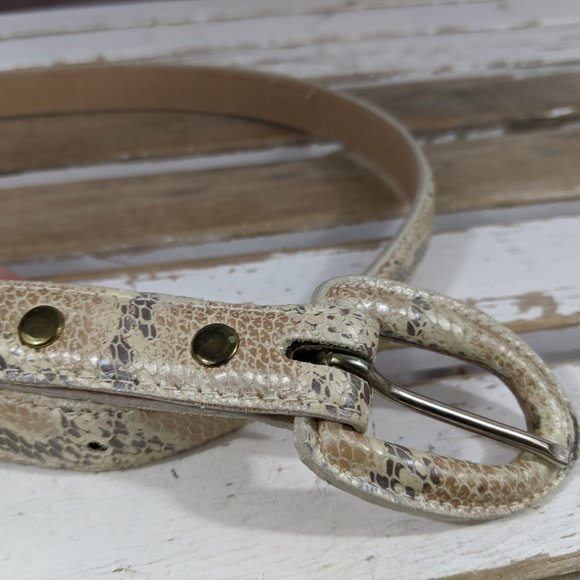 Vintage Karen Callan Women’s Snakeskin Belt and Bu - Picture 2 of 5
